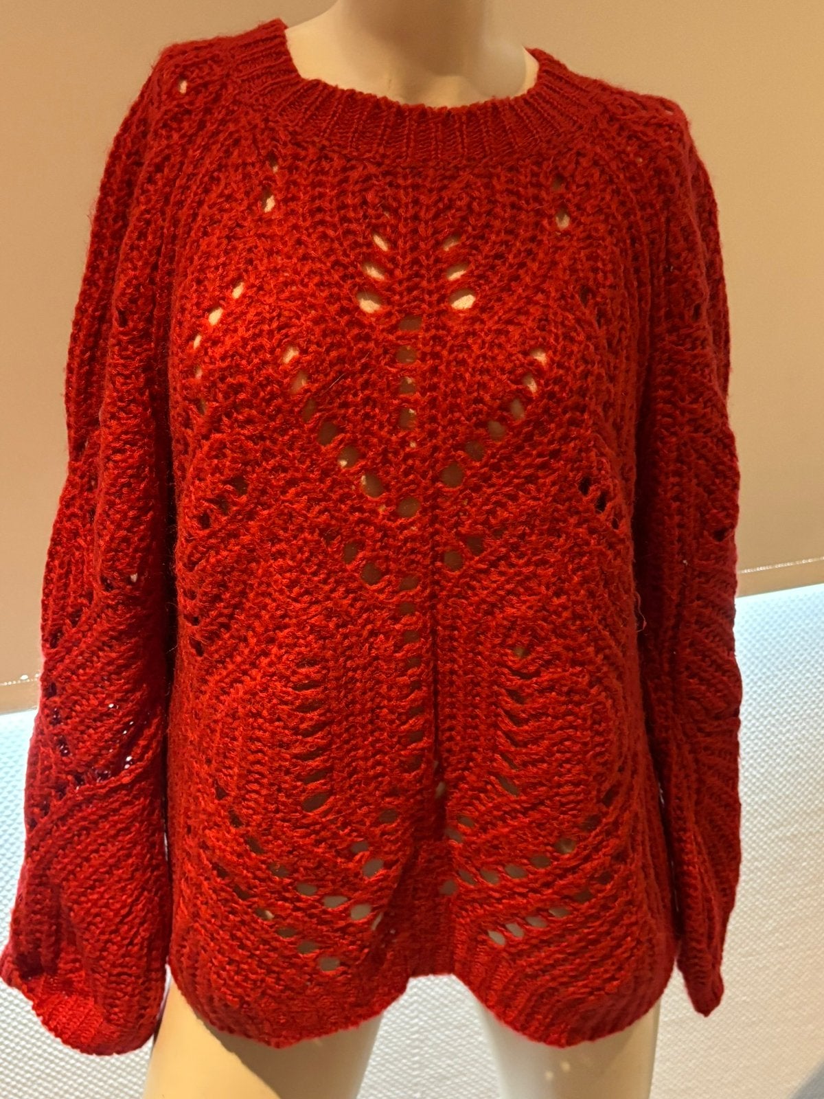 Moliin trui met mohair maat l, Ophalen of Verzenden, Zo goed als nieuw, Maat 42/44 (L), Rood