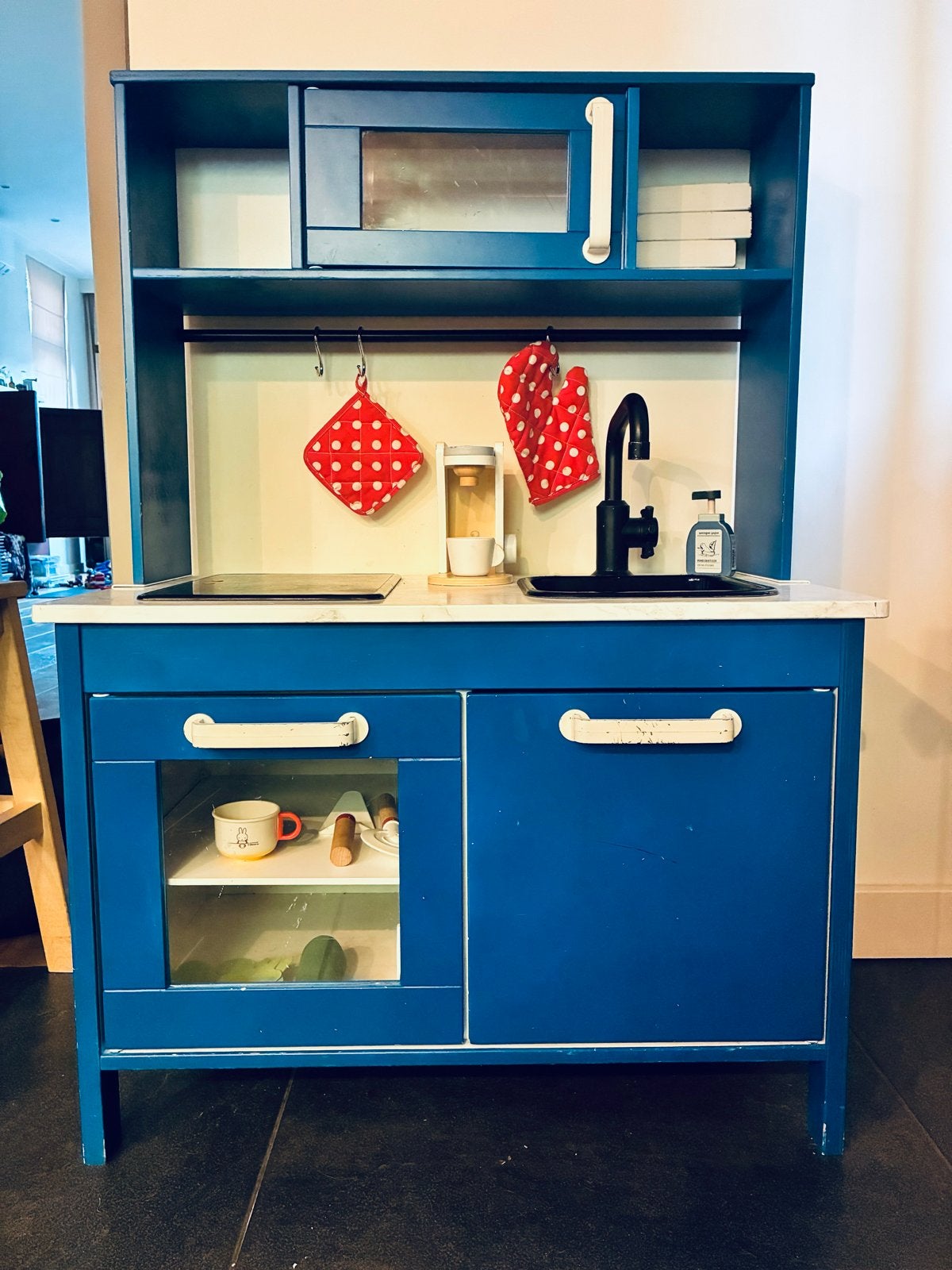 IKEA Duktig Speelkeuken - Blauw geverfd, incl. accessoires, Ophalen, Gebruikt, Jongen of Meisje