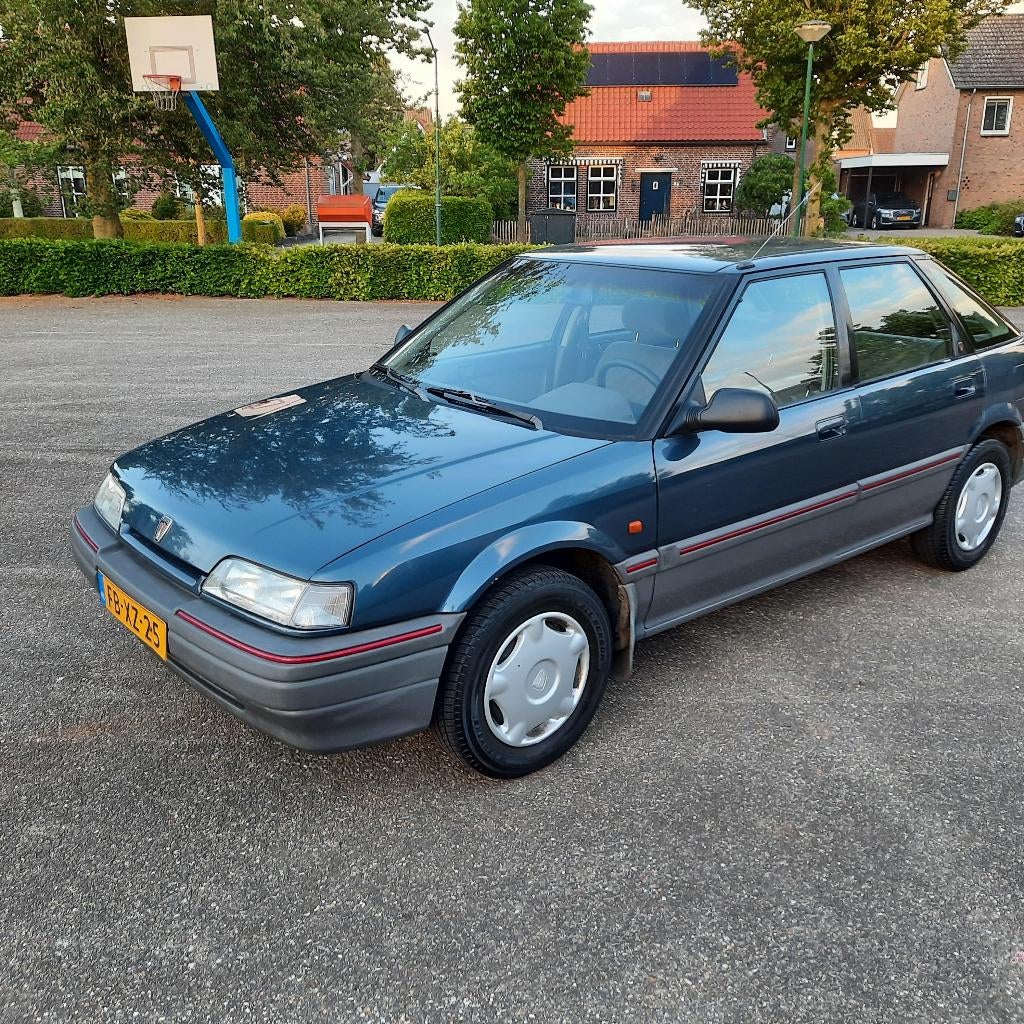 Rover 200-Serie 1.4 SI 214 16V U9 1992 Blauw, Auto's, Rover, Particulier, 200-Serie, Metallic lak, Radio, Trekhaak, USB, Benzine