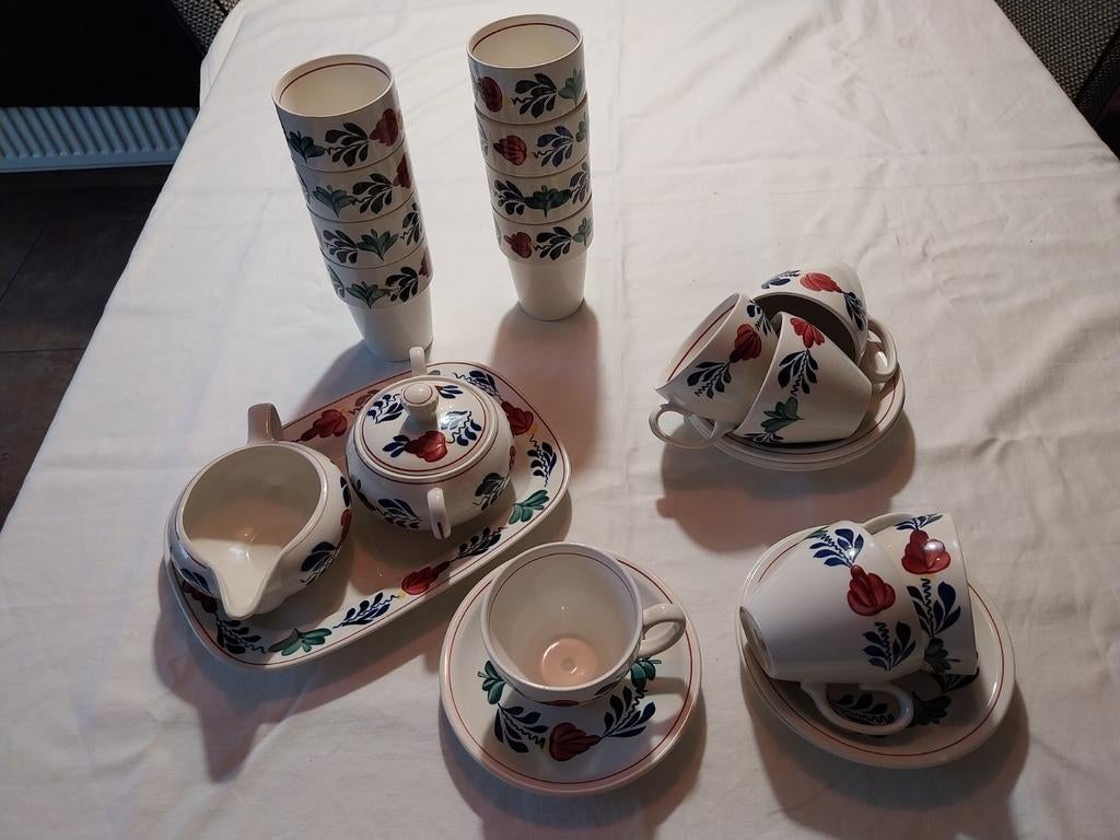 Boerenbont servies, Huis en Inrichting, Keuken | Servies, Ophalen, Zo goed als nieuw, Aardewerk, Boerenbont