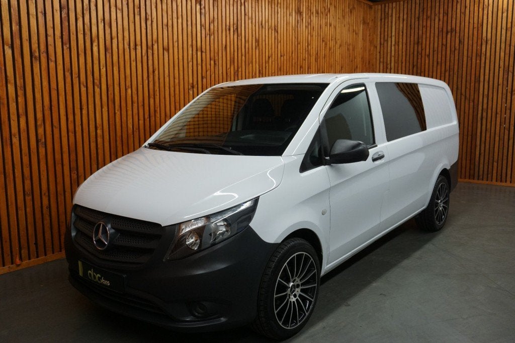 Mercedes-benz VITO 116 CDI LANG DUBBEL CABINE/ AIRCO, 15 km/l, Huisgarantie, Met garantie (alle), Wit