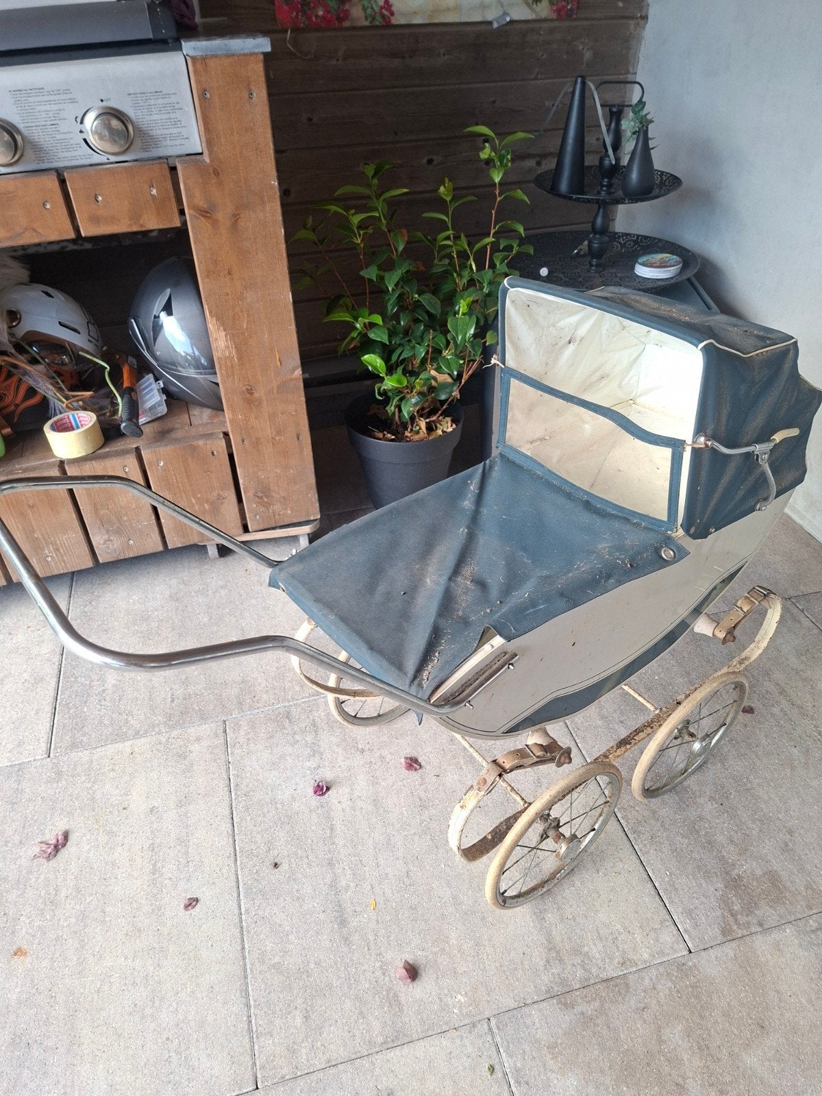vintage kinderwagen antiek, Fietsen en Brommers, Fietsaccessoires | Aanhangers en Karren, Ophalen, Gebruikt, 80 kg of meer