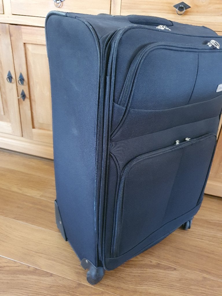 Reiskoffer groot zwart, Ophalen, Overige materialen, Wieltjes, Gebruikt