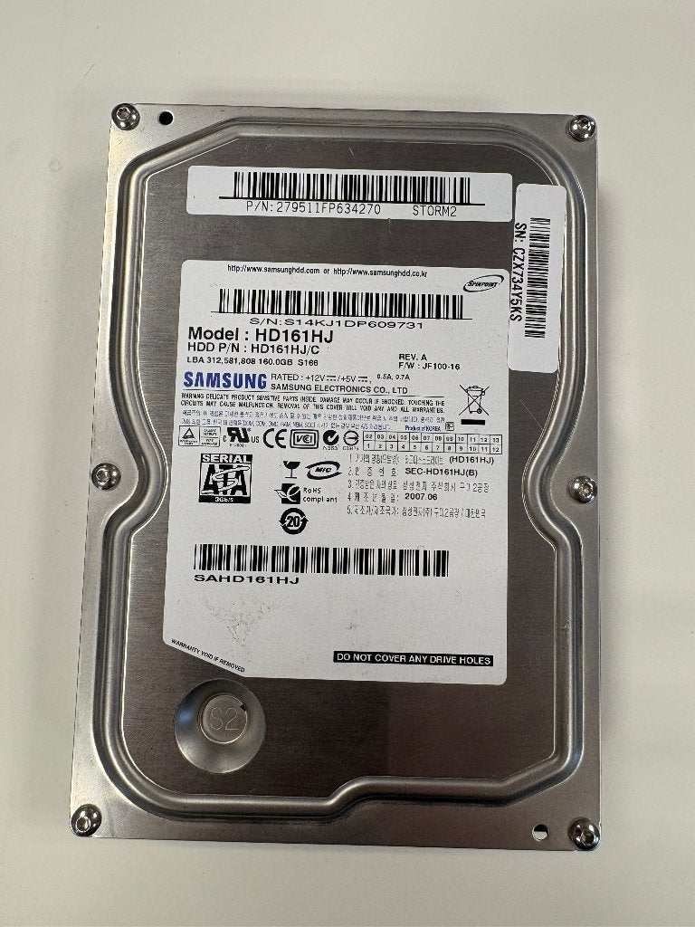 HDD Samsung 3,5 inch SATA Samsung HD161HJ 160GB, Intern, Samsung, Gebruikt, -