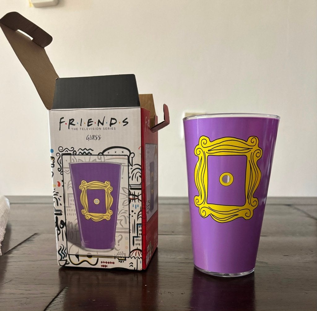 Friends Monica's Door Glass Tumbler - Brand New In Box, Ophalen of Verzenden, Nieuw, Tv, Gebruiksvoorwerp