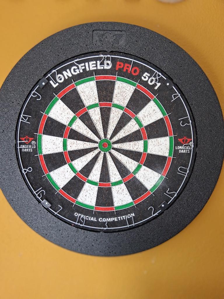 Darbord + dartpijlem, Ophalen, Gebruikt, Dartbord, Soft tip