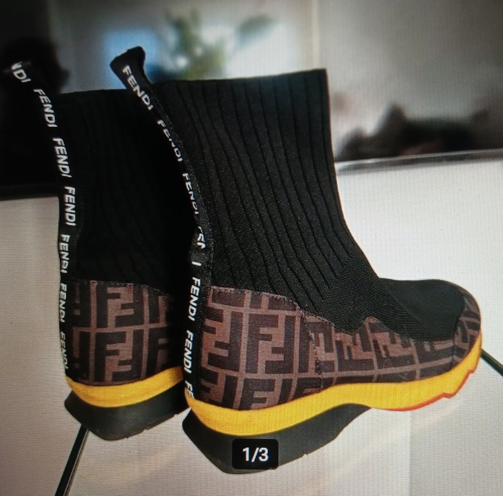 Laarzen Mt.38 (Fendi), Hoge laarzen, Zwart, Ophalen of Verzenden, Zo goed als nieuw