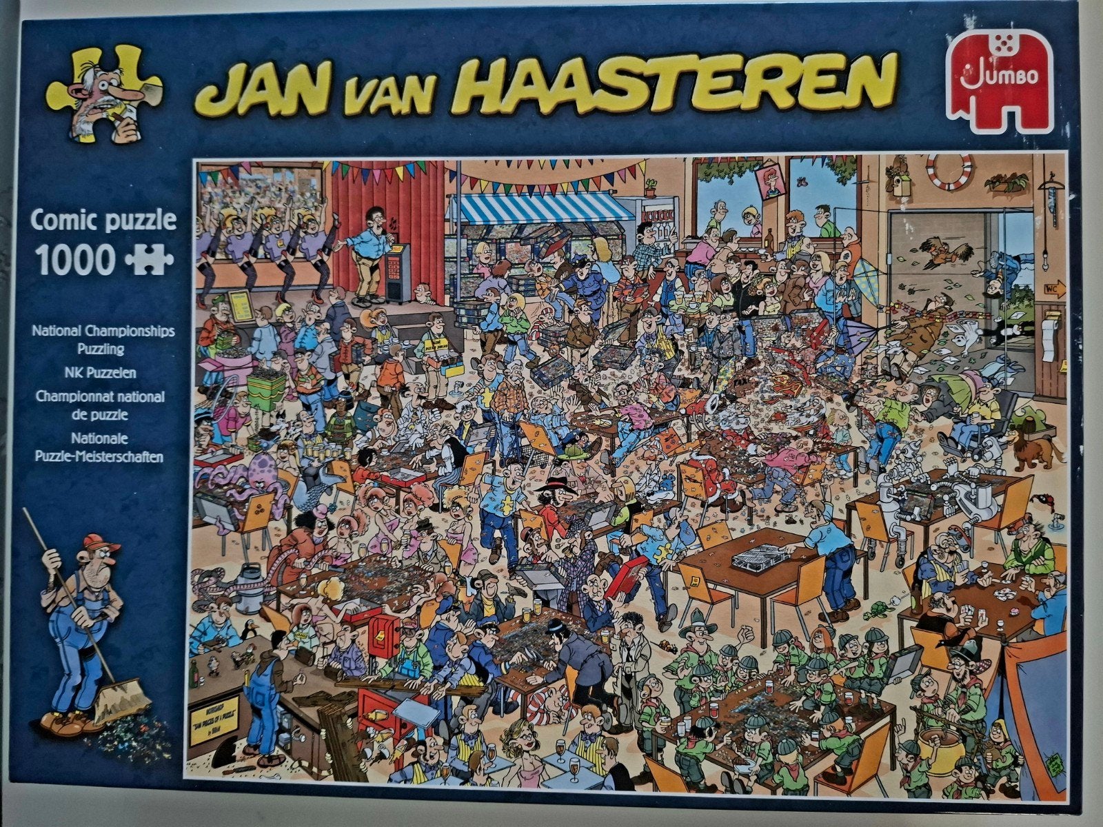 Jan van Haasteren 'NK Puzzelen' 1000 stukjes - zgan, Ophalen of Verzenden, 500 t/m 1500 stukjes, Zo goed als nieuw, Legpuzzel
