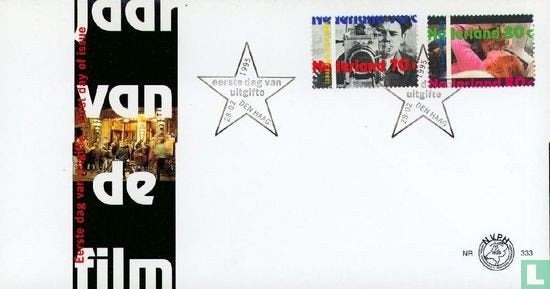 FDC E333 Internationaal jaar v d film 1995 NL onbeschreven, Ophalen of Verzenden