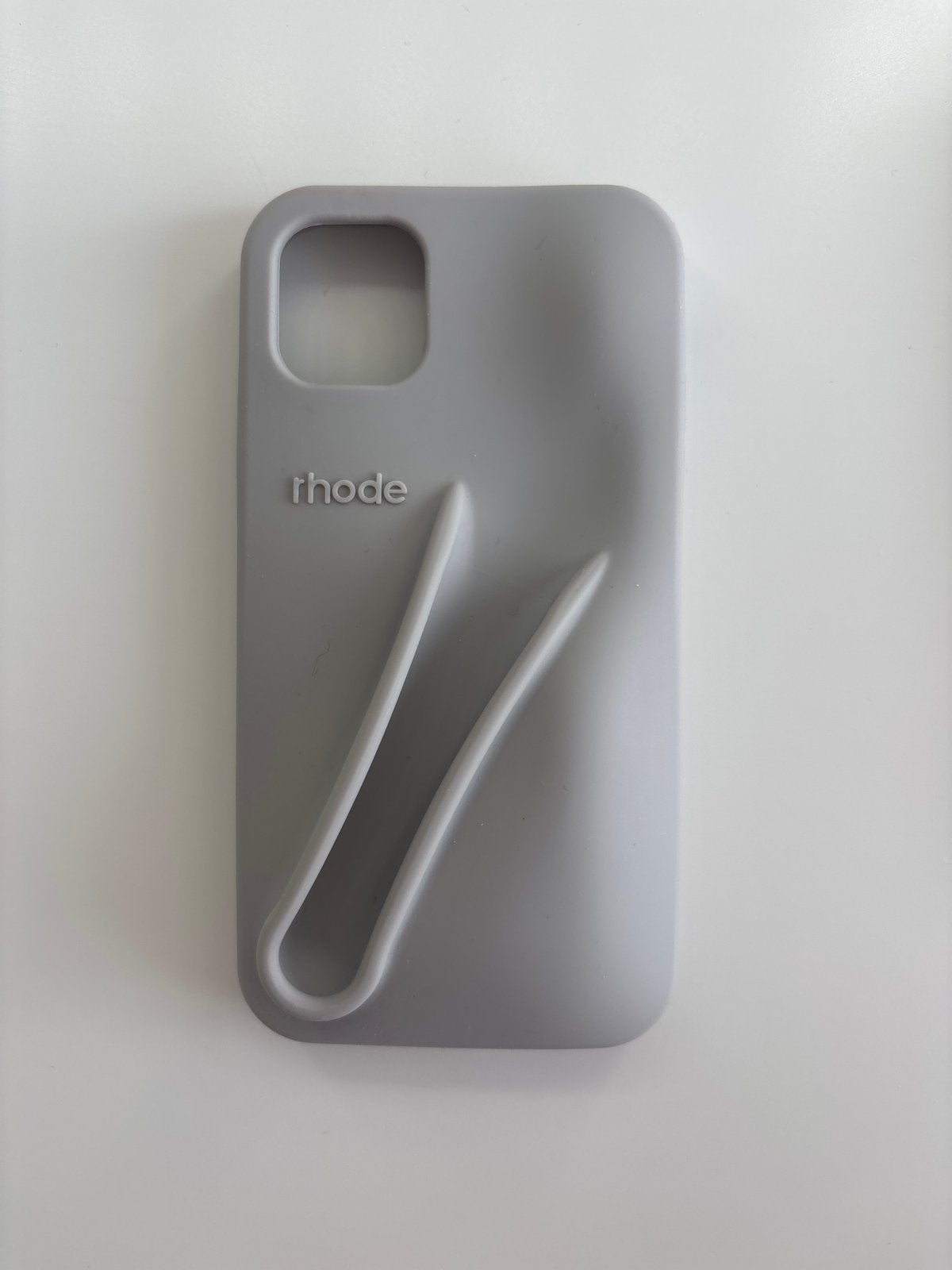 Rhode telefoonhoesje - Grijs siliconen hoesje, Ophalen of Verzenden, Zo goed als nieuw, Hoesje of Tasje