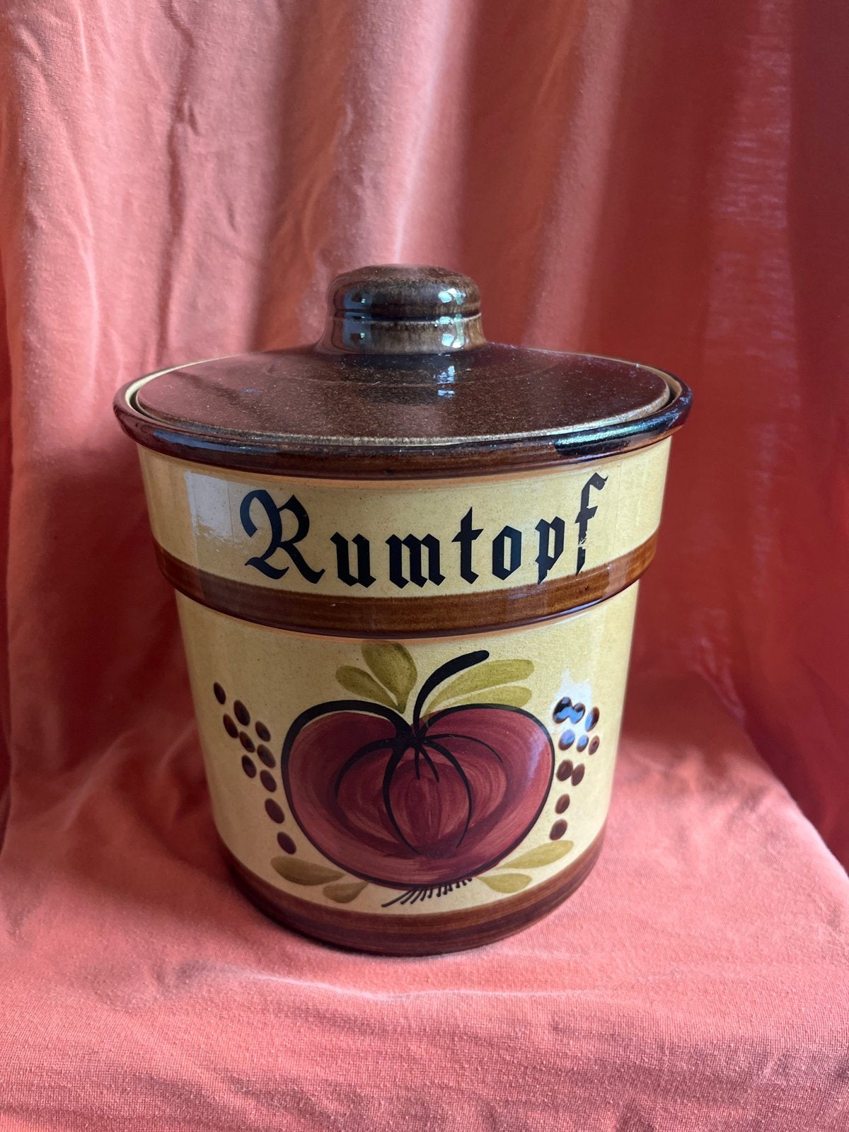 Vintage Rumtopf Pot met Deksel - Aardewerk, Ophalen