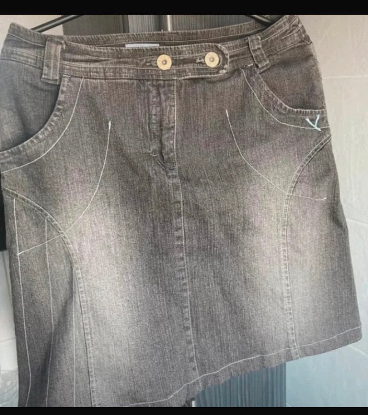spijkerrok grijs, Kleding | Dames, Maat 46/48 (XL) of groter, Ophalen of Verzenden, Zo goed als nieuw, Grijs