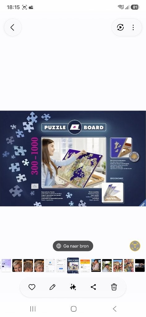 Puzzelbord voor 300-1000 stukjes - Ergonomisch, Ophalen, 500 t/m 1500 stukjes, Nieuw, Legpuzzel