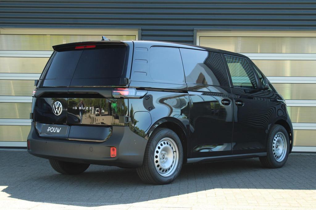 Volkswagen ID. Buzz Cargo 286pk Economy Business 79 kWh | Ac, Auto's, Bestelauto's, Automaat, 12 maanden, Zwart, Volkswagen