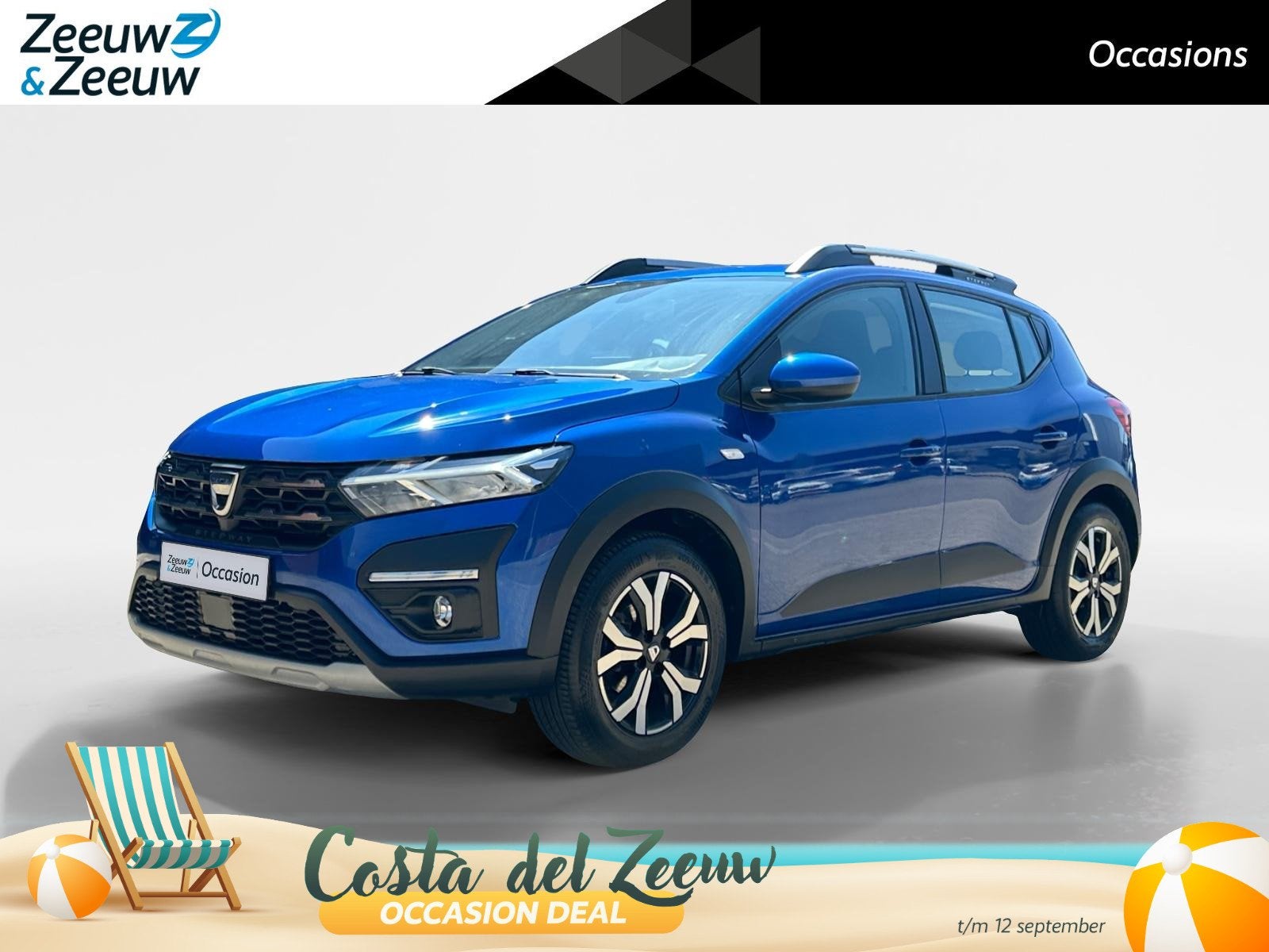 Dacia Sandero Stepway 1.0 TCe 90 Comfort | Apple Carplay & A, Auto's, Dacia, 12 maanden, Stof, Euro 6, Blauw