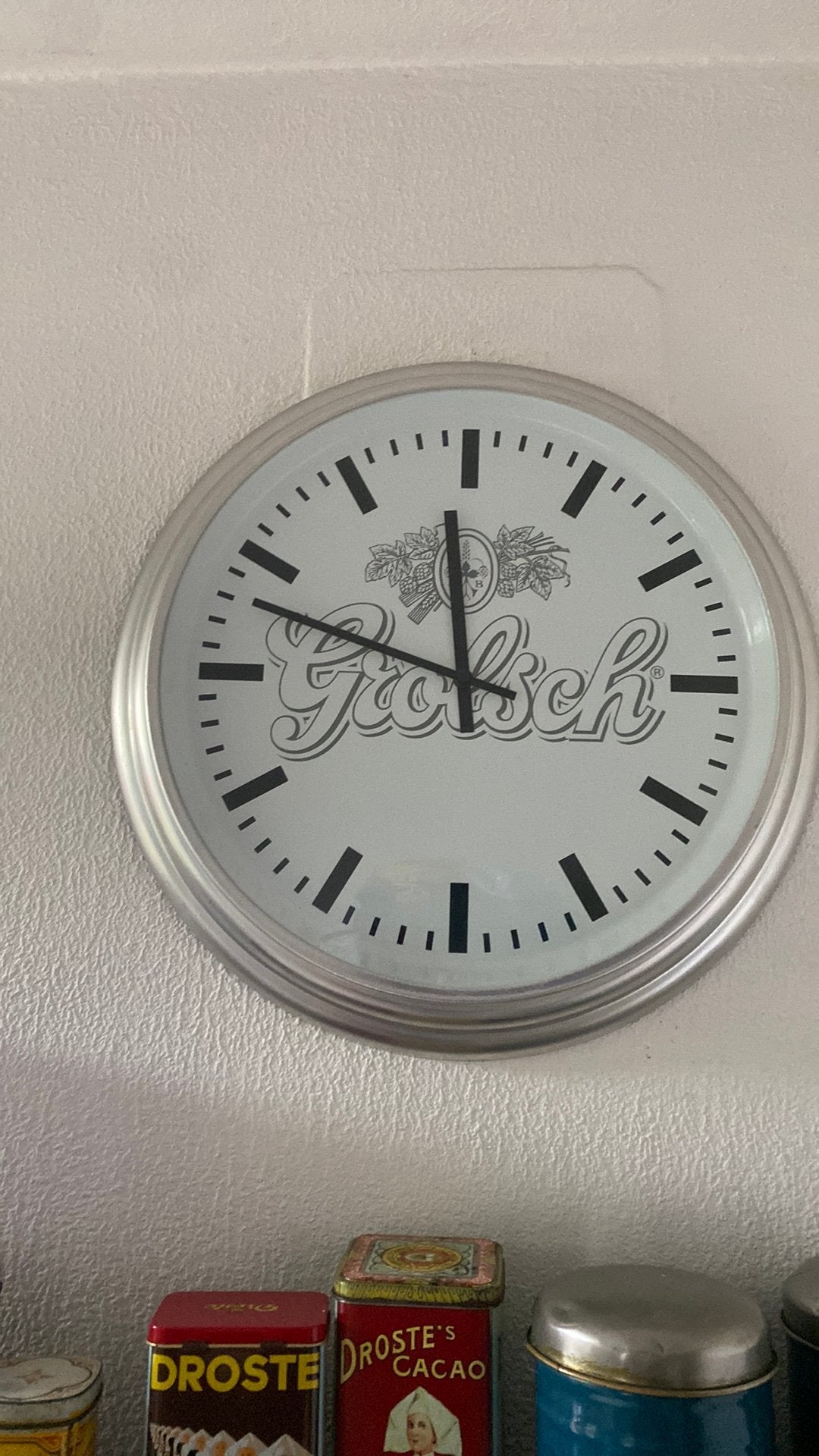 Grolsch klok, Verzamelen, Biermerken, Ophalen of Verzenden, Reclamebord, Plaat of Schild, Grolsch