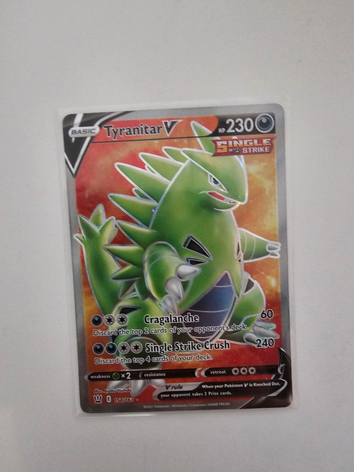 Pokémon Kaart Tyranitar V - Single Strike -, Ophalen of Verzenden