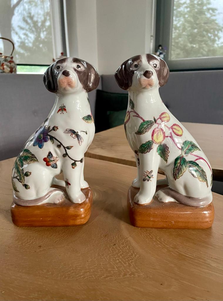 Set van 2 Chinees porseleinen honden Staffordshire, Ophalen of Verzenden