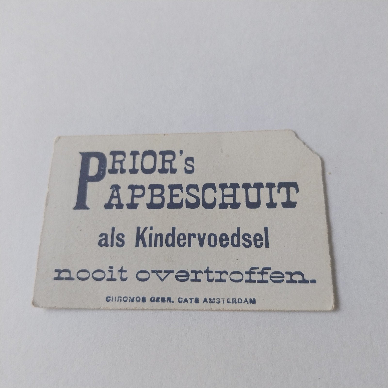 Reclamekaartje van Cats Amsterdam,achterkant Leiden-de Waag, Ophalen of Verzenden, Overige typen