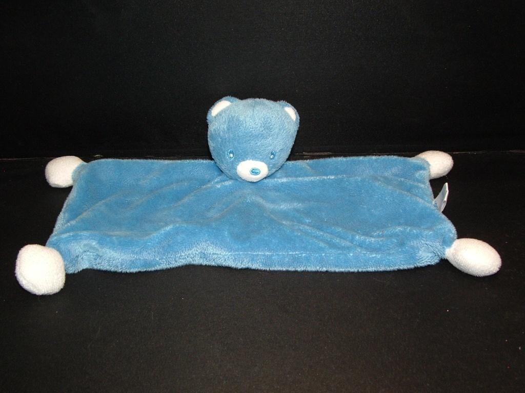 NESTLE BEER KNUFFELDOEK VELOURS BLAUW MET WIT SNUITJE, Ophalen of Verzenden, Nieuw, Overige typen