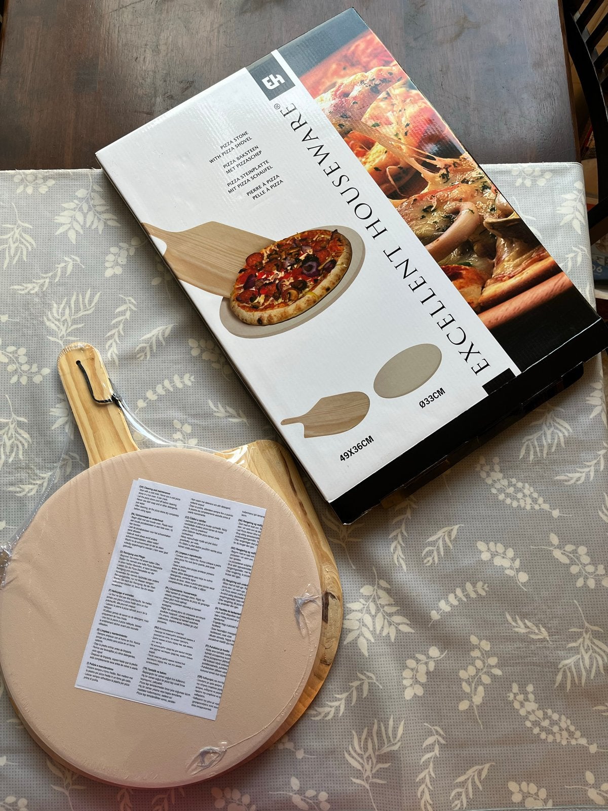 Pizzaset: pizzasteen, pizzaschep en 2 pizzaborden, Overige typen, Nieuw, Ophalen of Verzenden, Steen/keramiek