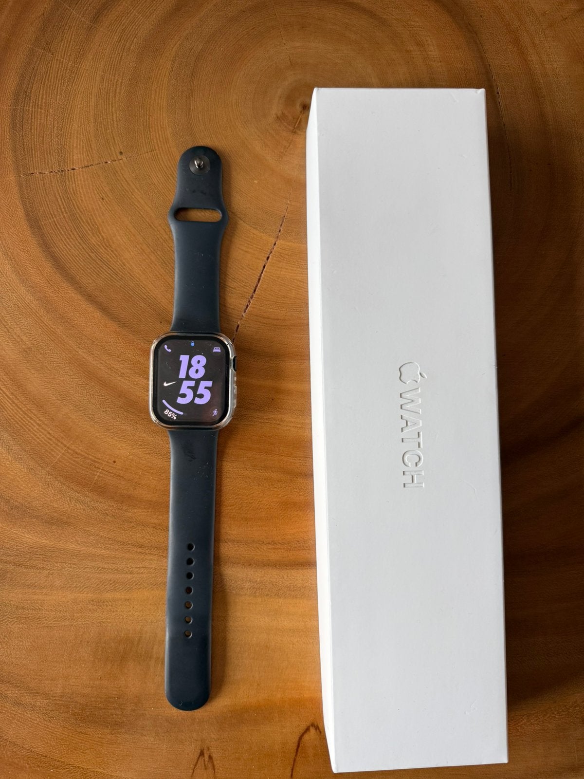 Apple Watch 8 / 45mm / Midnight blue / 4-5G, Ophalen of Verzenden, Zo goed als nieuw, Blauw, IOS