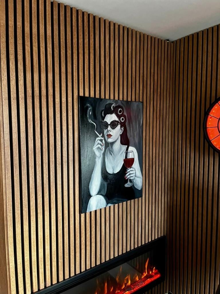 Schilderij met vernis afwerking - Friday Mood, Ophalen of Verzenden