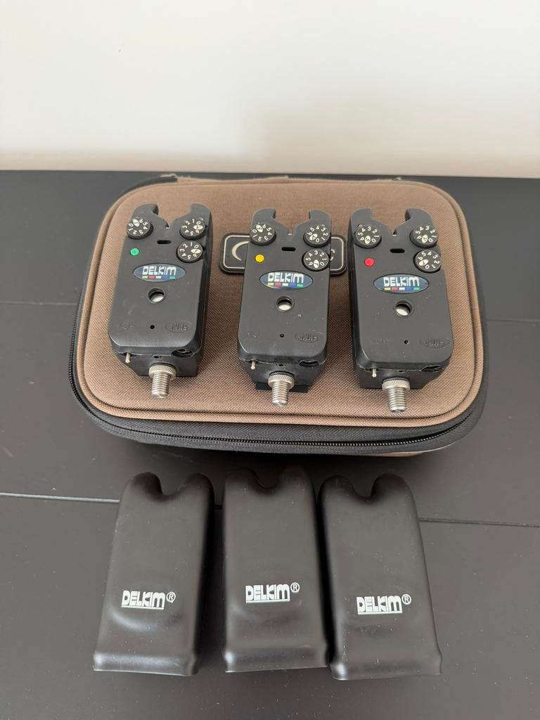 Te koop als nieuw 3 stuks  Delkim plus beetmelders, Watersport en Boten, Hengelsport | Karpervissen, Ophalen of Verzenden, Zo goed als nieuw