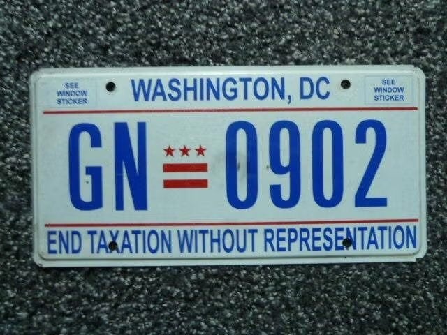 Kentekenplaat licenseplate Washington DC 1 USA, Verzenden, Gebruikt, Auto's