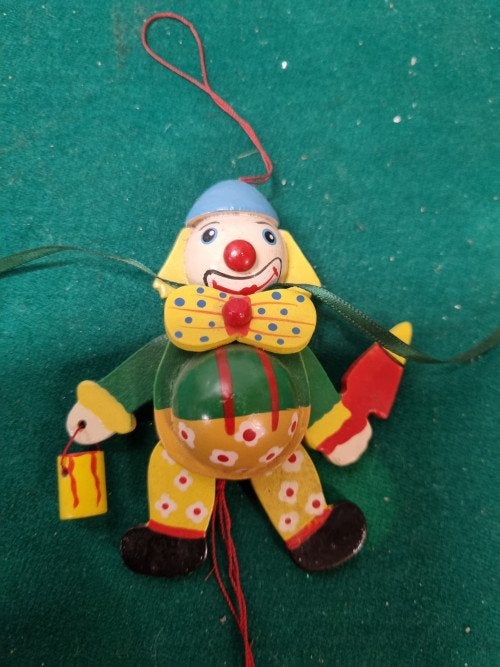 Trekpop van hout clown vintage, Ophalen of Verzenden, 'T Olde Gre-j, Info@toldegrej.nl, Endepoelstraat 20f Didam