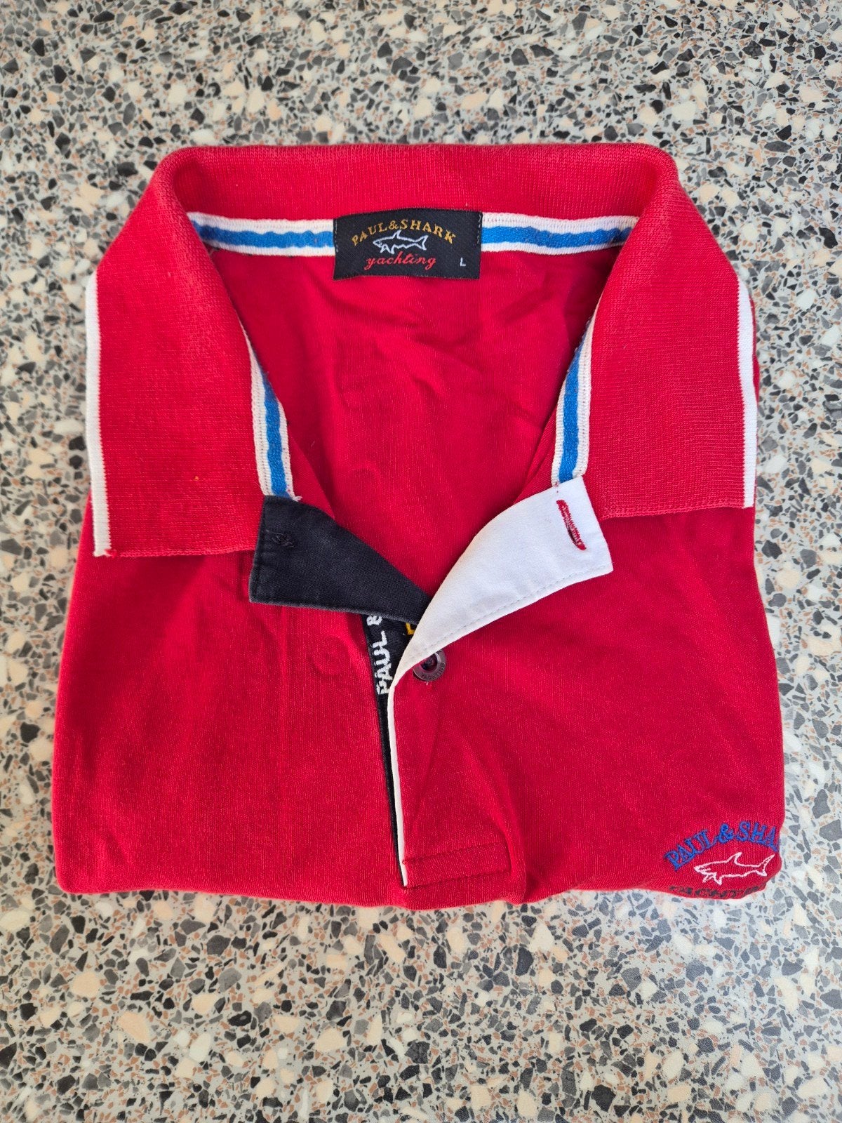 Paul & Shark rode poloshirt (maat: L), Maat 52/54 (L), Ophalen of Verzenden, Gedragen, Paul & Shark