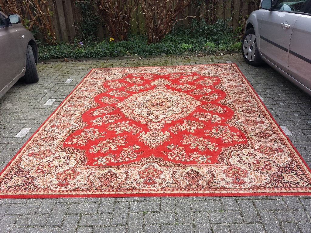 Tapijt, Perzische Stijl, zuiver scheerwol, groot, Huis en Inrichting, Stoffering | Tapijten en Kleden, Ophalen, 200 cm of meer