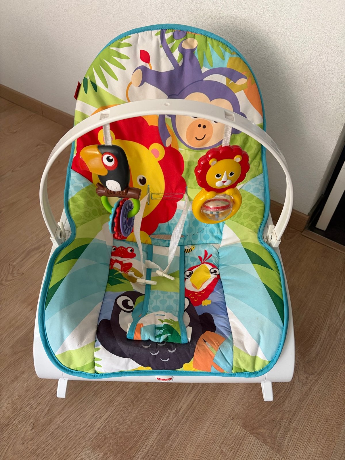 Fisher-Price Wipstoel met massagefunctie - Zo goed als nieuw, Kinderen en Baby's, Wipstoeltjes, Ophalen of Verzenden, Zo goed als nieuw