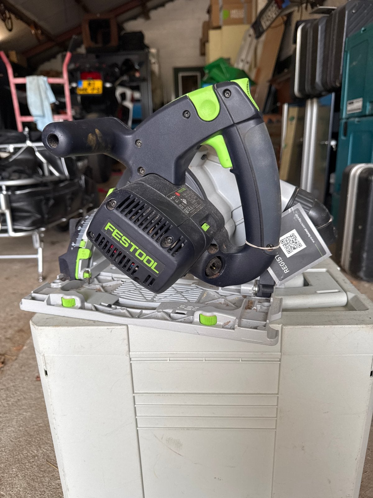 Festool TS 55 REBQ Invalzaag - Gebruikt, Gebruikt, Invalzaag, Ophalen of Verzenden, 30 tot 70 mm