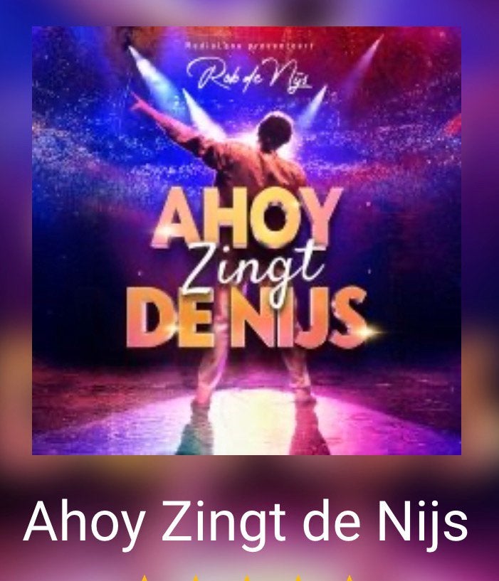 Ahoy zingt Rob de Nijs - 21 juni 14:00, Tickets en Kaartjes, Concerten | Pop, Twee personen, Juni