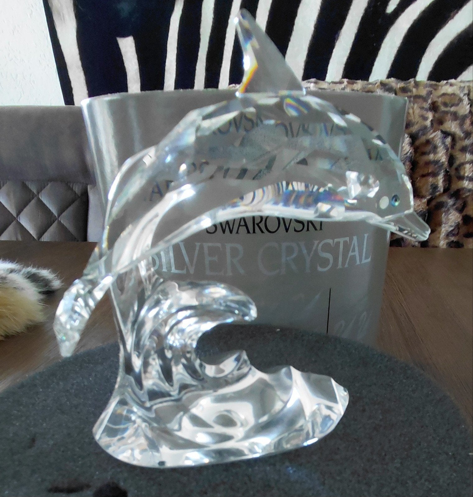 Swarovski dolfijn originele verpakking, Ophalen of Verzenden, Zo goed als nieuw, Figuurtje