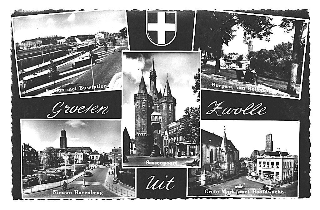 969117	Zwolle	1959	Gelopen met postzegel, Ophalen of Verzenden, 1940 tot 1960, Gelopen, Overijssel