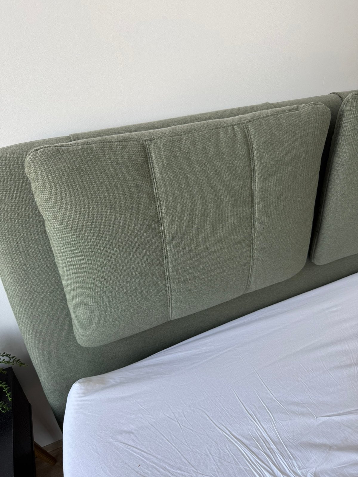 LILLFJÄLLET Boxspring, grijsgroen, 160x200 cm, Ophalen, Tweepersoons, Zo goed als nieuw, IKEA