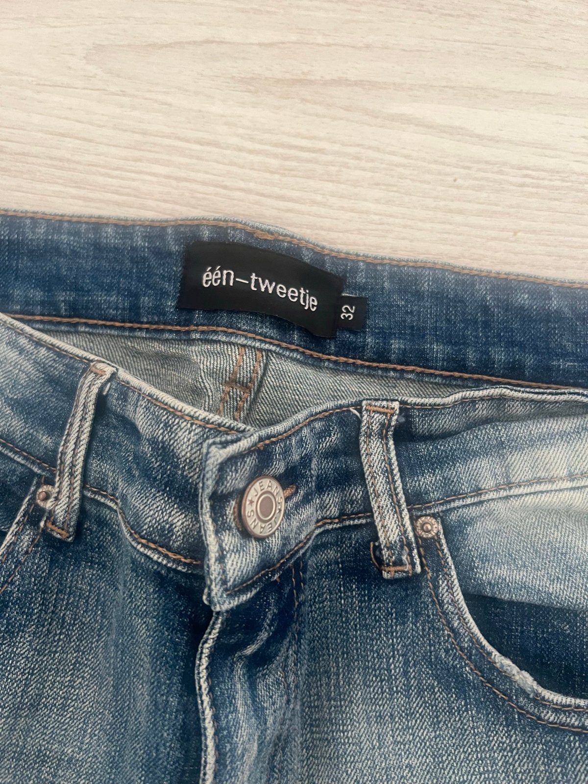 heren jongens spijker broek maat 32 merk een tweetje, Ophalen of Verzenden