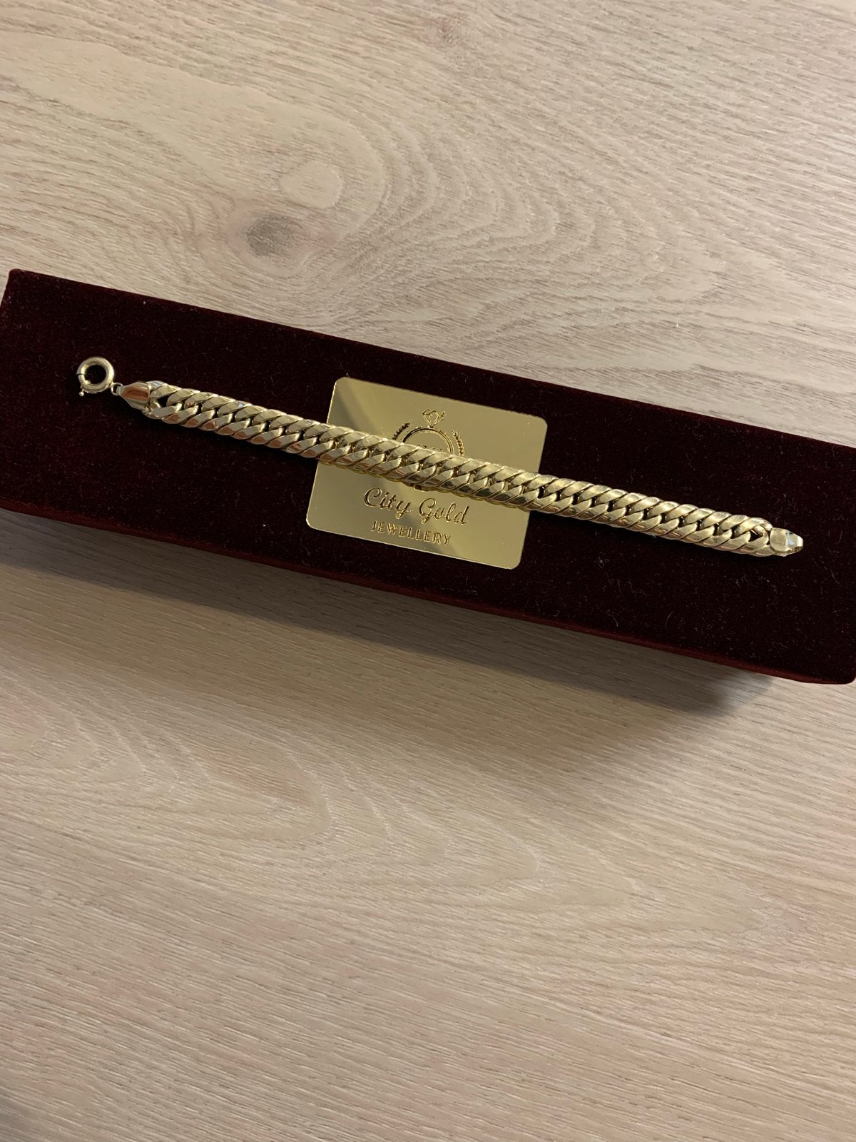 18K Massief Gouden Gourmet Armband | 11,75 gram | Nieuwstaat, Ophalen of Verzenden