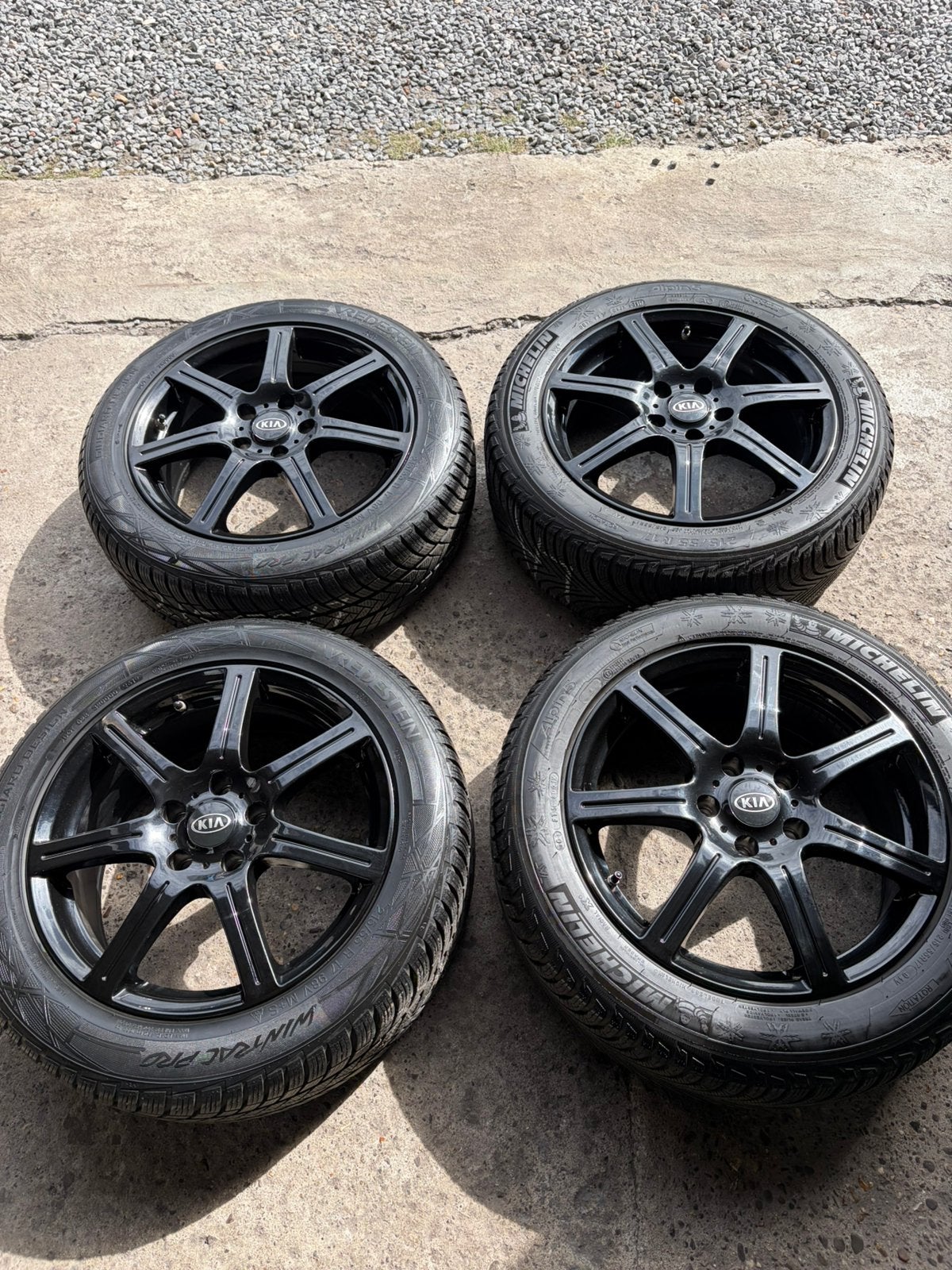 Velgen LM winterset 17inch Kia Niro met Tpms sensoren, Ophalen, Banden en Velgen, 17 inch, Winterbanden