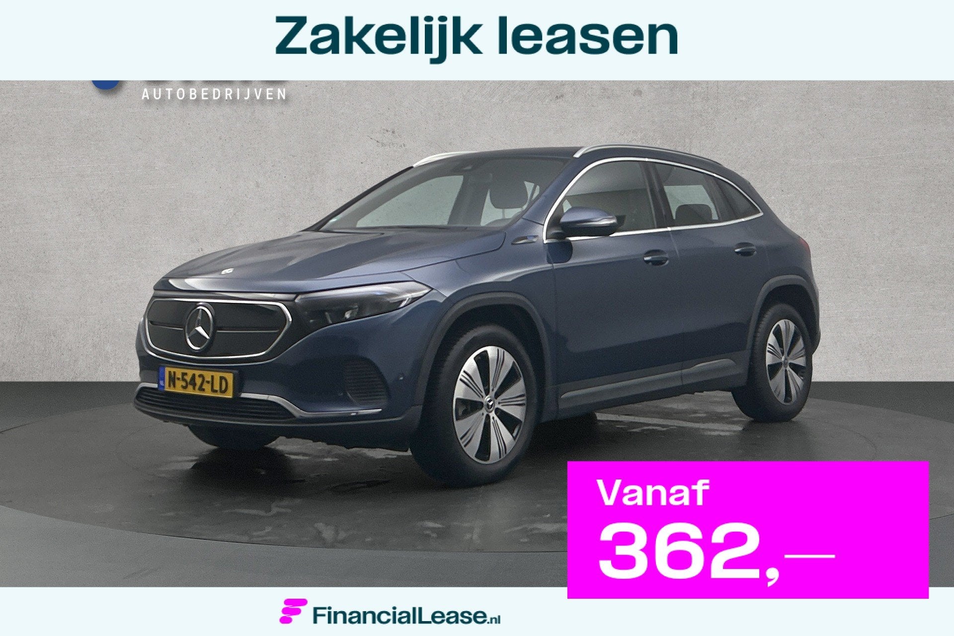 Mercedes-Benz EQA 250 Business Solution Luxury | Half ledere, 1940 kg, Gebruikt, 750 kg, 190 pk