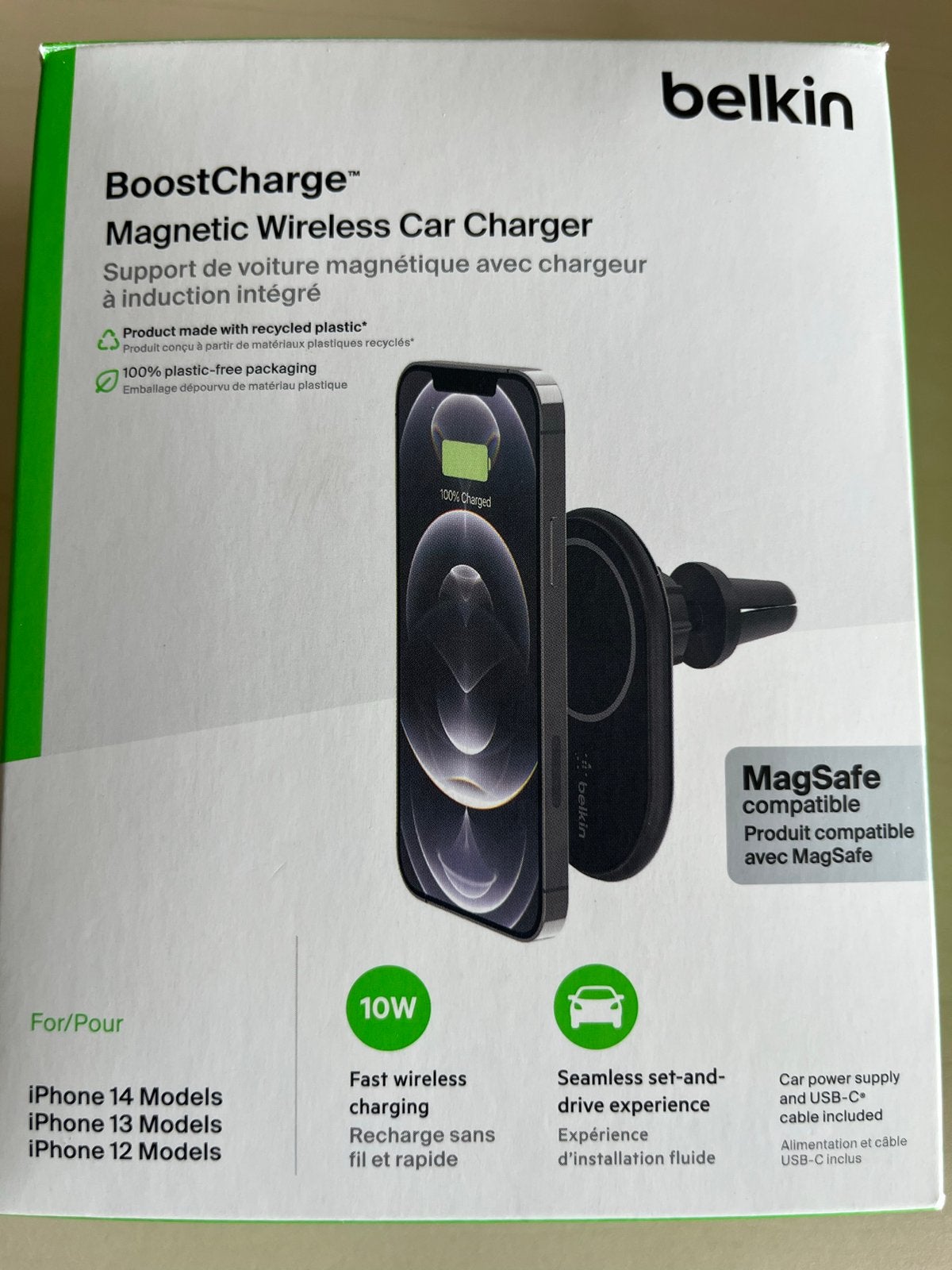 Belkin BoostCharge Magnetische Draadloze Autolader, Ophalen of Verzenden, Nieuw