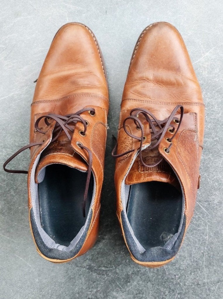Original Heren veter schoenen bruin maat 45, Kleding | Heren, Bruin, Ophalen of Verzenden, Zo goed als nieuw, Veterschoenen