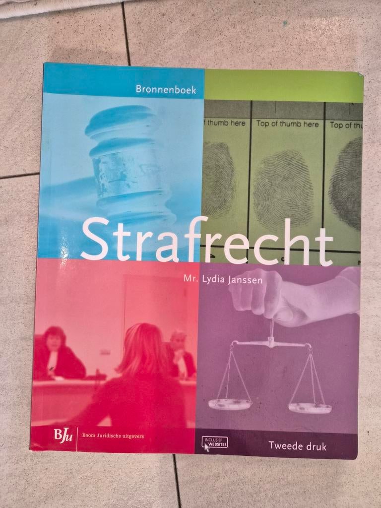 Strafrecht Bronnenboek - Mr. Lydia Janssen, Zo goed als nieuw, Mr. Lydia Janssen, Gamma, HBO