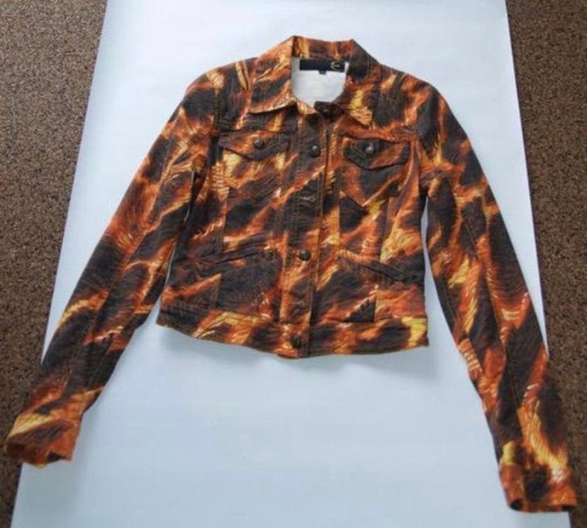 Just Cavalli Jasje, Ophalen of Verzenden, Zo goed als nieuw, Maat 36 (S), Oranje