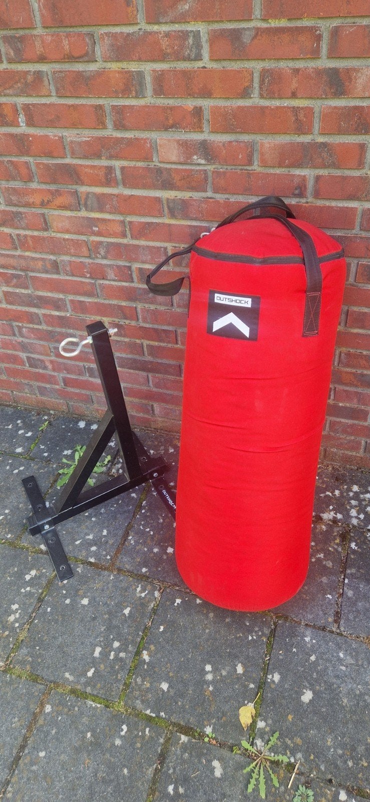 Outshock bokszak met standaard, Sport en Fitness, Ophalen of Verzenden, Gebruikt, Bokszak