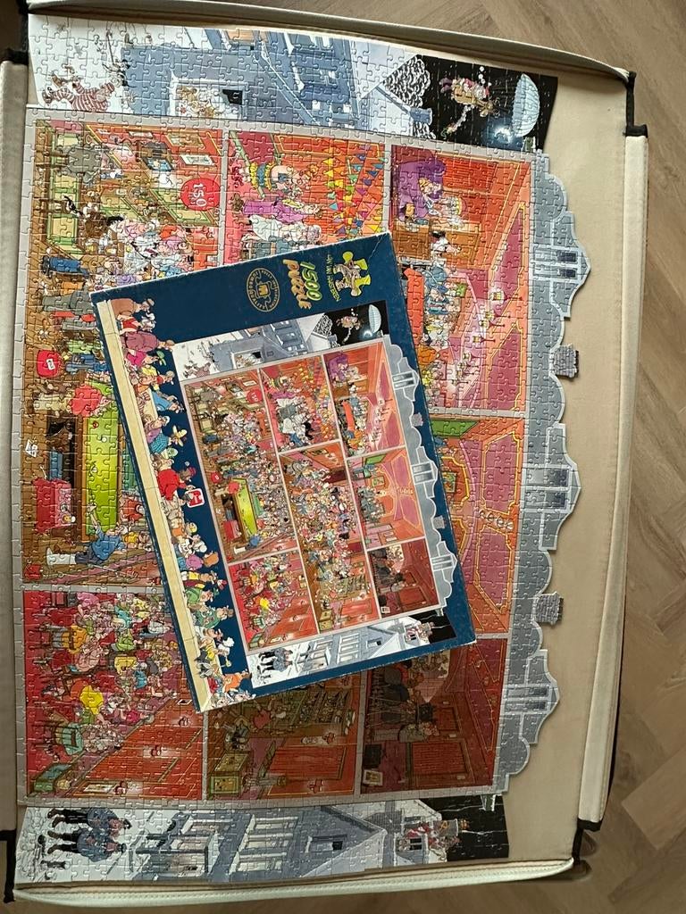 Jan van Haasteren contour puzzel Grand Cafe, Hobby en Vrije tijd, Denksport en Puzzels, Zo goed als nieuw, 500 t/m 1500 stukjes