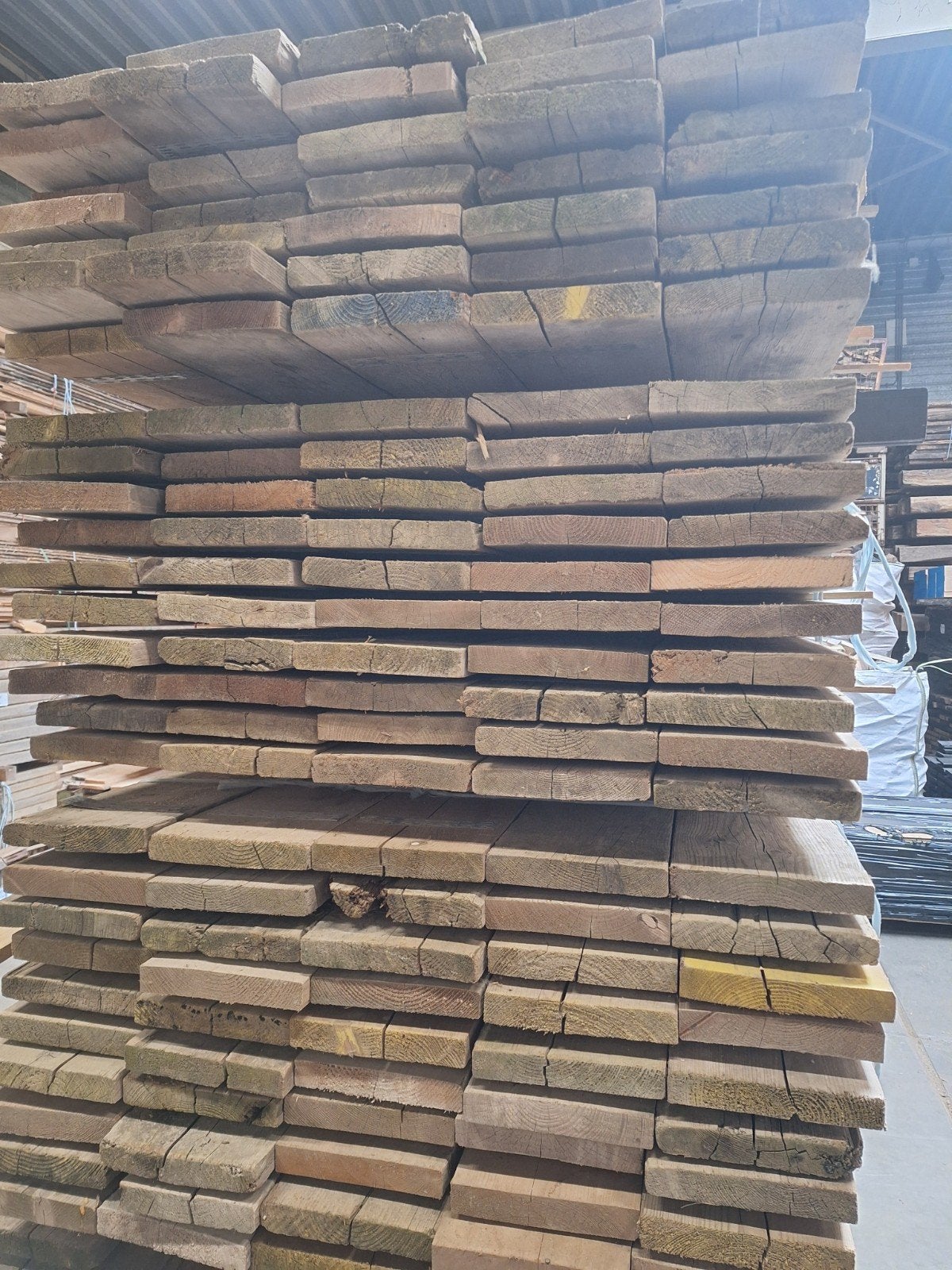 gebruikte  steigerplanken  steigerhout, Ophalen of Verzenden, Minder dan 25 mm, Plank