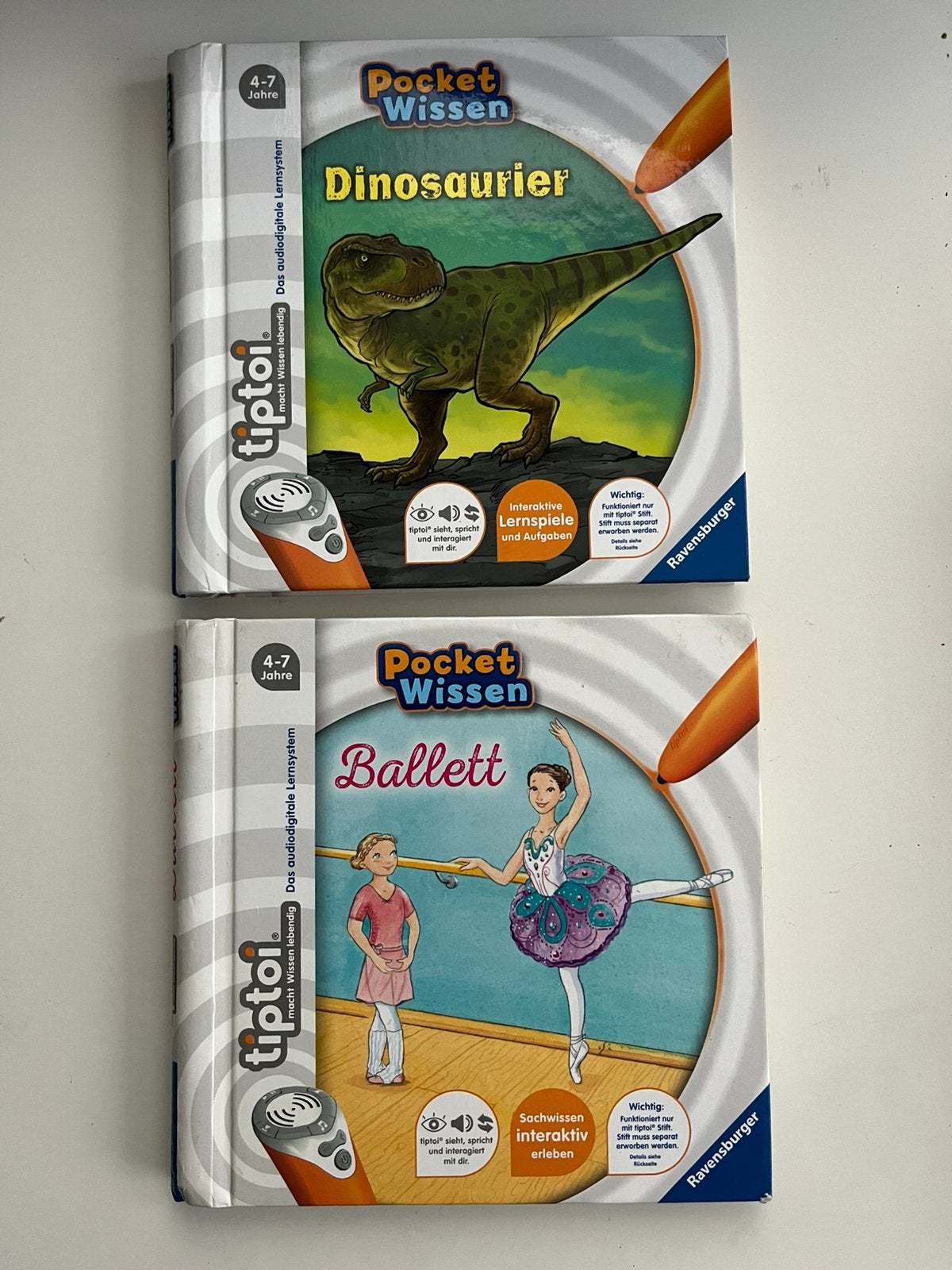 tiptoi boeken pocket en weten ballet en dino dinosaurus, Ophalen of Verzenden, Zo goed als nieuw, Ontdekken